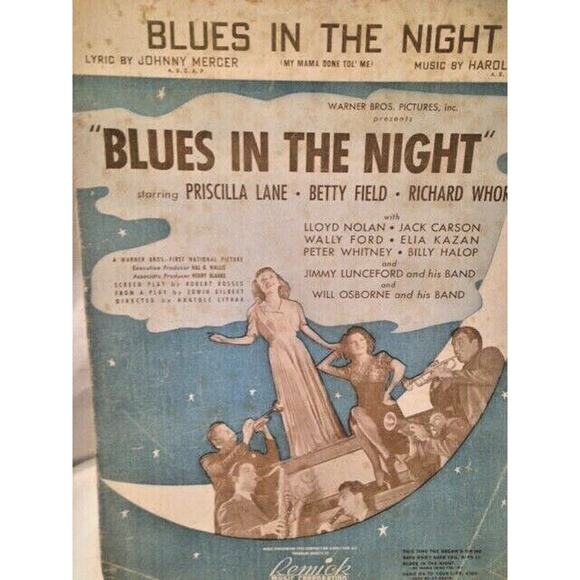 "Blues in the Night," Sheet Music, 1951 - Picture 1 of 2